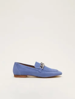 Flats^Phase Eight Chain Detail Loafer Shoe Blue