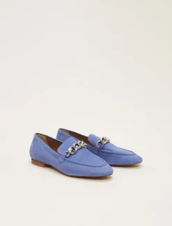 Flats^Phase Eight Chain Detail Loafer Shoe Blue