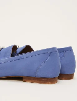 Flats^Phase Eight Chain Detail Loafer Shoe Blue