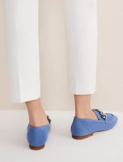 Flats^Phase Eight Chain Detail Loafer Shoe Blue
