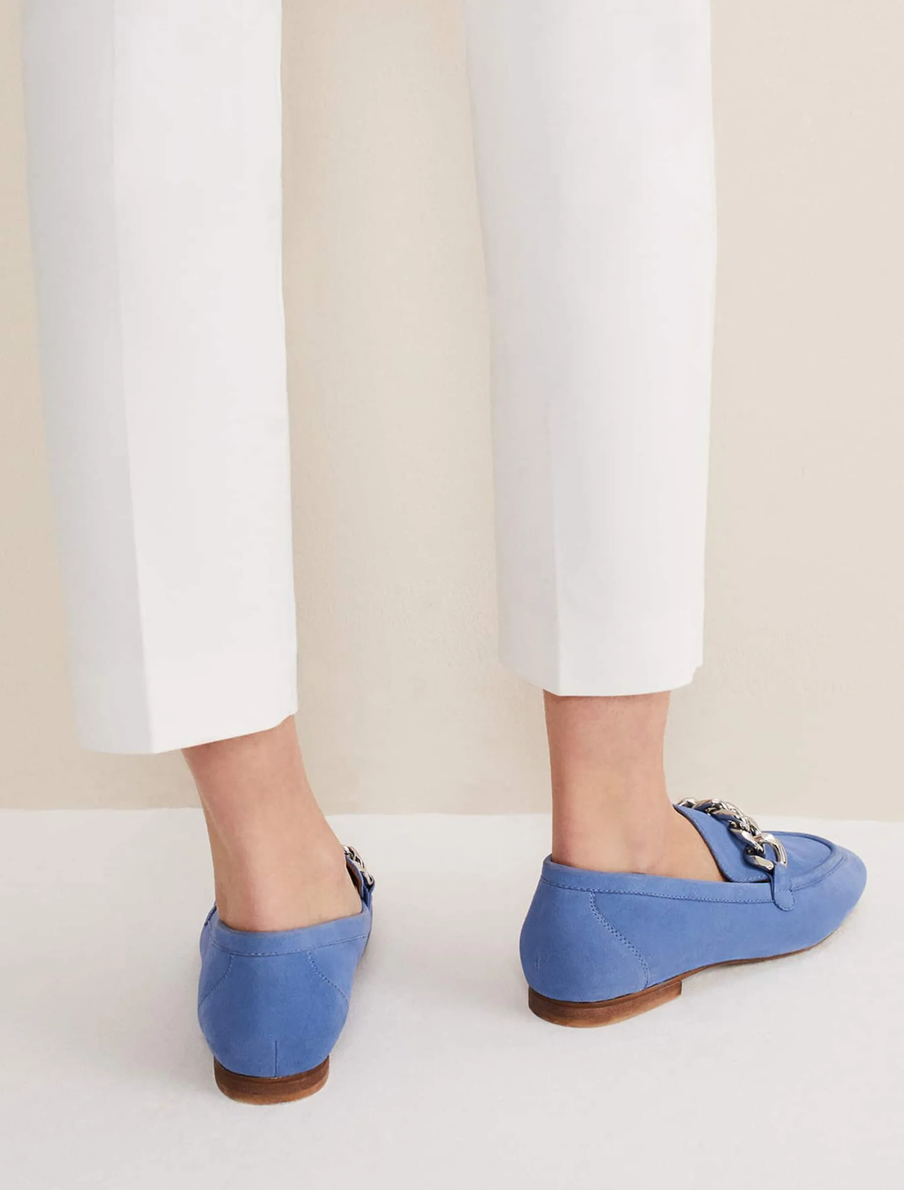 Flats^Phase Eight Chain Detail Loafer Shoe Blue