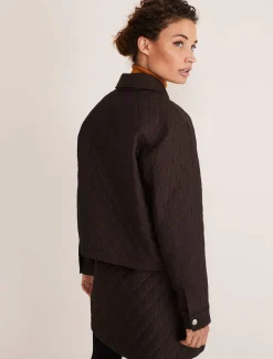 Jackets^Phase Eight Chaya Quilted Jacket Co-Ord Chocolate
