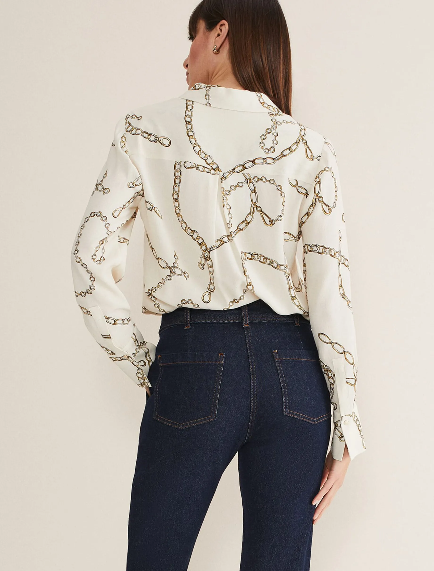 Tops & T-Shirts^Phase Eight Cheska Chain Print Top Ivory