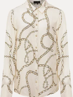 Tops & T-Shirts^Phase Eight Cheska Chain Print Top Ivory