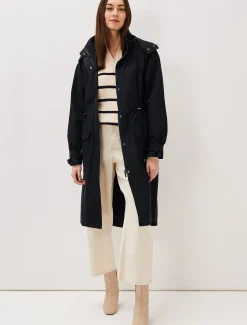 Coats^Phase Eight Chloe Longline Parka Coat Navy