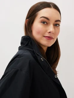 Coats^Phase Eight Chloe Longline Parka Coat Navy