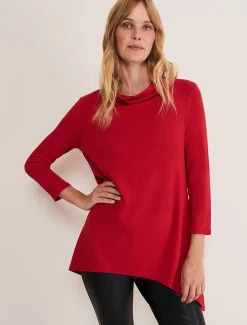 Tops & T-Shirts^Phase Eight Chrissie Cowl Swing Top Berry