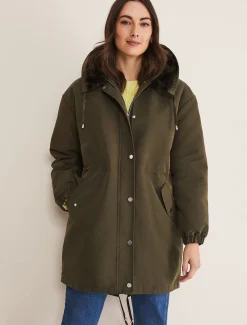 Coats^Phase Eight Clara Shower Proof Parka Olive