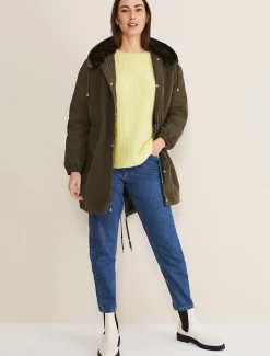 Coats^Phase Eight Clara Shower Proof Parka Olive