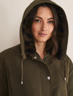 Coats^Phase Eight Clara Shower Proof Parka Olive
