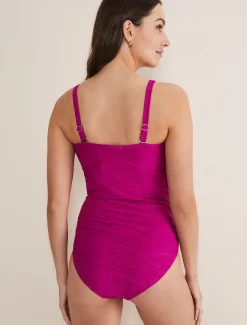 Swimwear^Phase Eight Claudia Textured Swimsuit Magenta