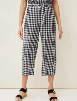 Trousers & Shorts^Phase Eight Clea Gingham Culottes Navy/Ivory