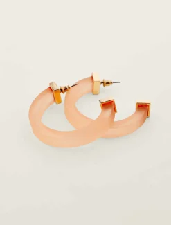 Jewellery^Phase Eight Clear Hoop Earring Pink