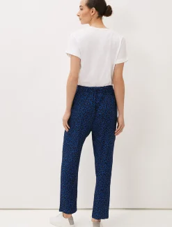 Trousers & Shorts^Phase Eight Coral Tapered Leg Trouser Navy/Kingfisher