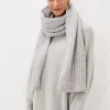 Scarves & Ponchos^Phase Eight Corinna Ribbed Scarf Grey Marl