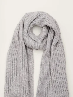 Scarves & Ponchos^Phase Eight Corinna Ribbed Scarf Grey Marl
