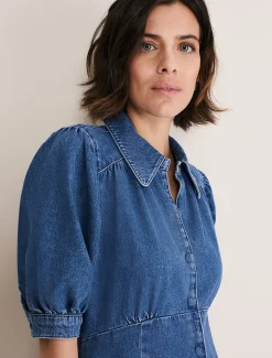 Dresses^Phase Eight Cosette Denim Midaxi Dress Blue