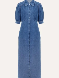 Dresses^Phase Eight Cosette Denim Midaxi Dress Blue