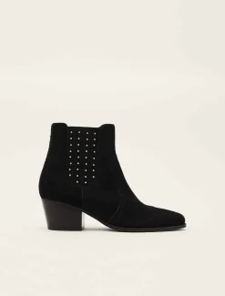 Heels^Phase Eight Cowboy Ankle Boot Black
