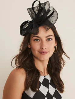 Fascinators & Hats^Phase Eight Crin Bow Headband Black