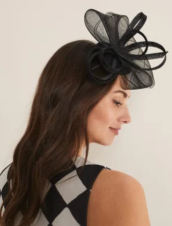 Fascinators & Hats^Phase Eight Crin Bow Headband Black