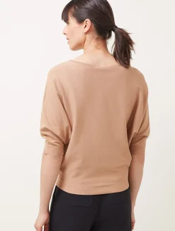 Knitwear^Phase Eight Cristine Fine Knit Batwing Jumper Camel