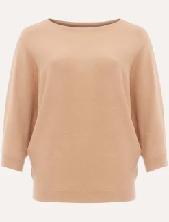 Knitwear^Phase Eight Cristine Fine Knit Batwing Jumper Camel