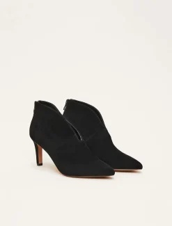 Heels^Phase Eight Cut Out Heeled Boots Black