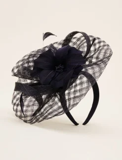 Fascinators & Hats^Phase Eight Danna Flower Disc Fascinator Navy
