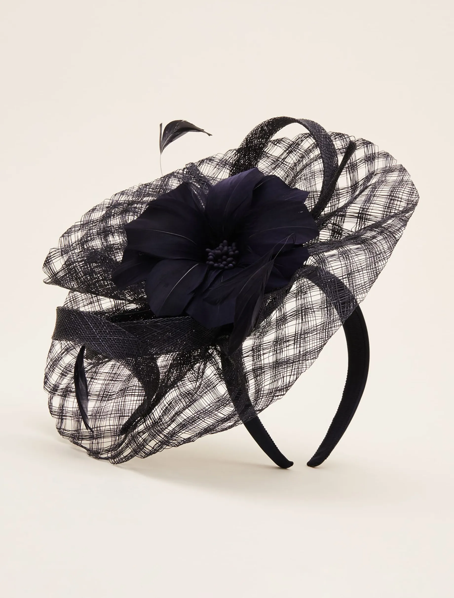 Fascinators & Hats^Phase Eight Danna Flower Disc Fascinator Navy