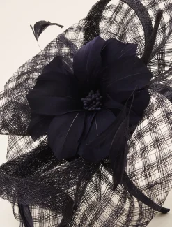 Fascinators & Hats^Phase Eight Danna Flower Disc Fascinator Navy