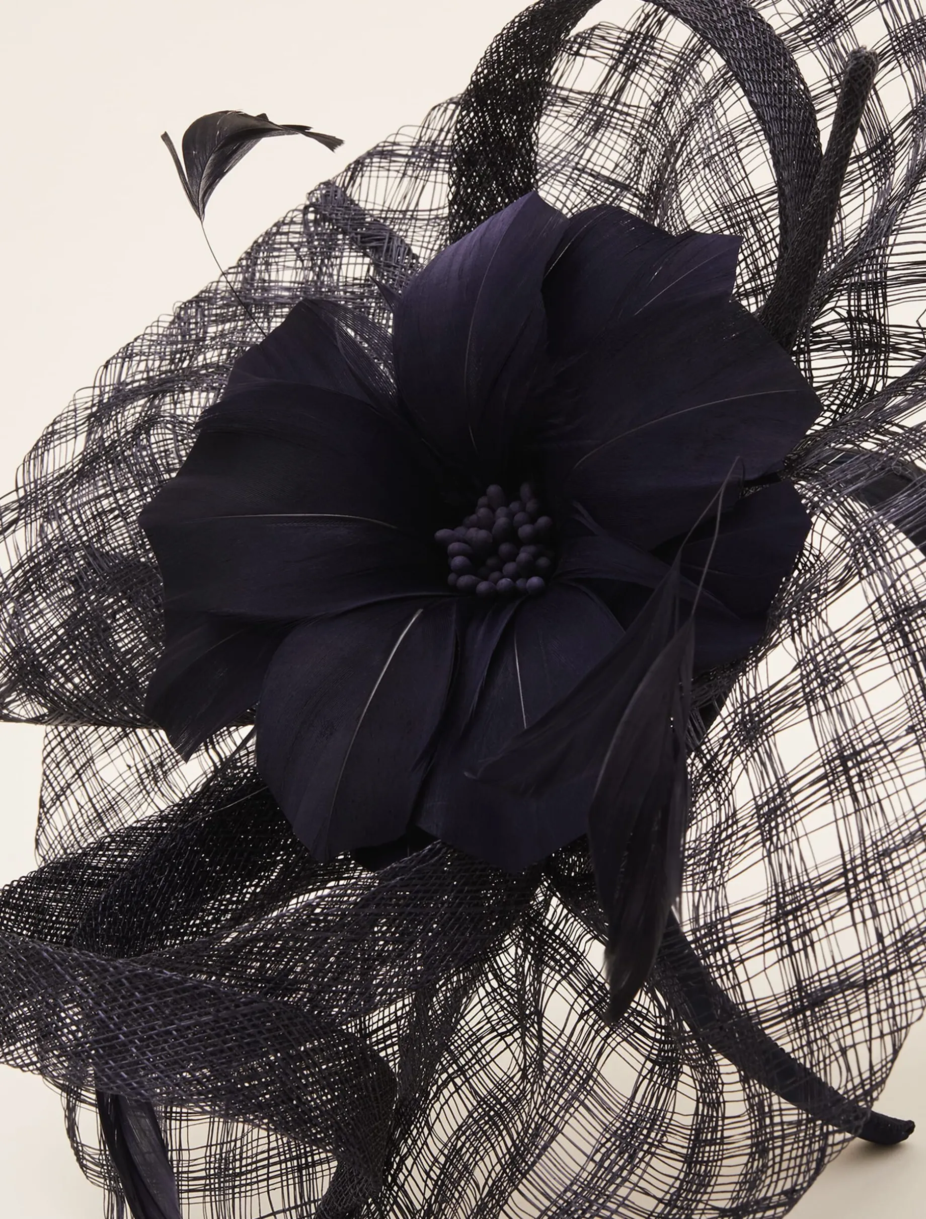 Fascinators & Hats^Phase Eight Danna Flower Disc Fascinator Navy
