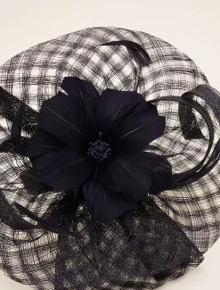 Fascinators & Hats^Phase Eight Danna Flower Disc Fascinator Navy