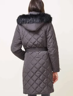 Coats^Phase Eight Danny Quilted Puffer Coat Grey
