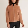 Jackets^Phase Eight Dera Fluffy Bomber Jacket Camel