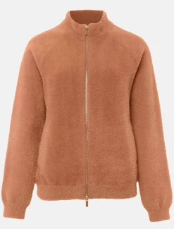 Jackets^Phase Eight Dera Fluffy Bomber Jacket Camel