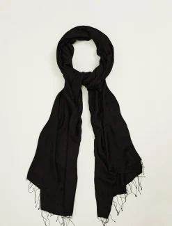 Scarves & Ponchos^Phase Eight Diamond Weave Scarf Black