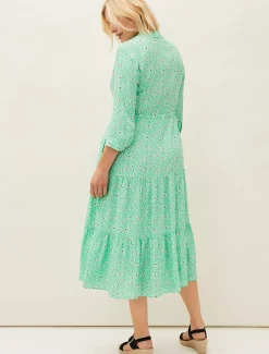 Dresses^Phase Eight Diana Floral Midi Dress Green