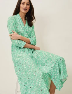 Dresses^Phase Eight Diana Floral Midi Dress Green