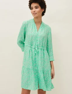 Dresses^Phase Eight Diana Floral Swing Dress Green