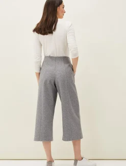 Trousers & Shorts^Phase Eight Diza Herringbone Culottes Grey