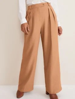 Trousers & Shorts^Phase Eight Dola Wide Leg Boucle Trouser Camel