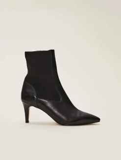 Heels^Phase Eight Dolly Leather Sock Boots Black