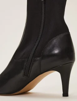 Heels^Phase Eight Dolly Leather Sock Boots Black