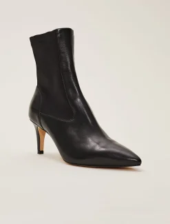 Heels^Phase Eight Dolly Leather Sock Boots Black