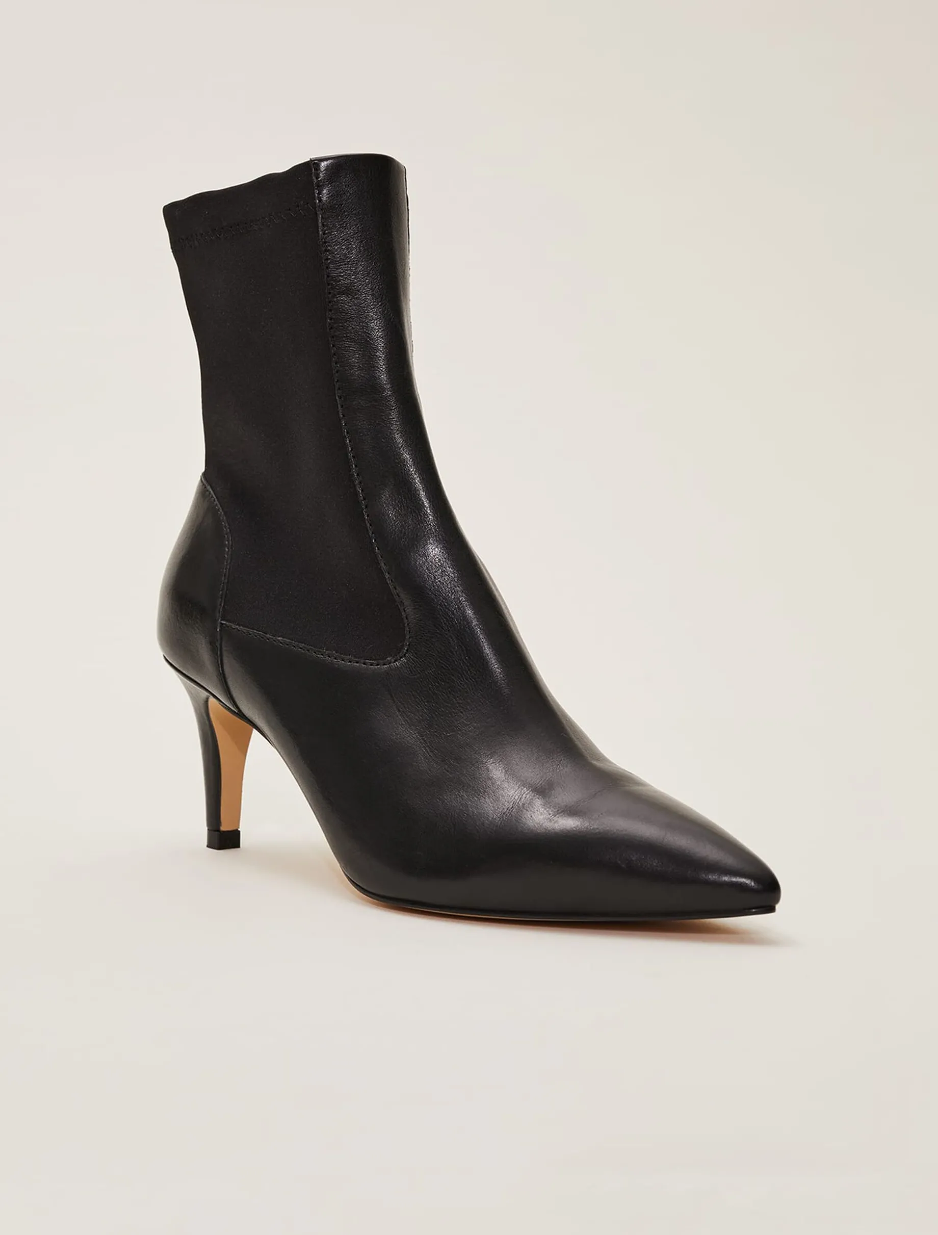 Heels^Phase Eight Dolly Leather Sock Boots Black