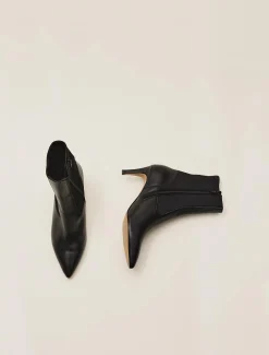 Heels^Phase Eight Dolly Leather Sock Boots Black
