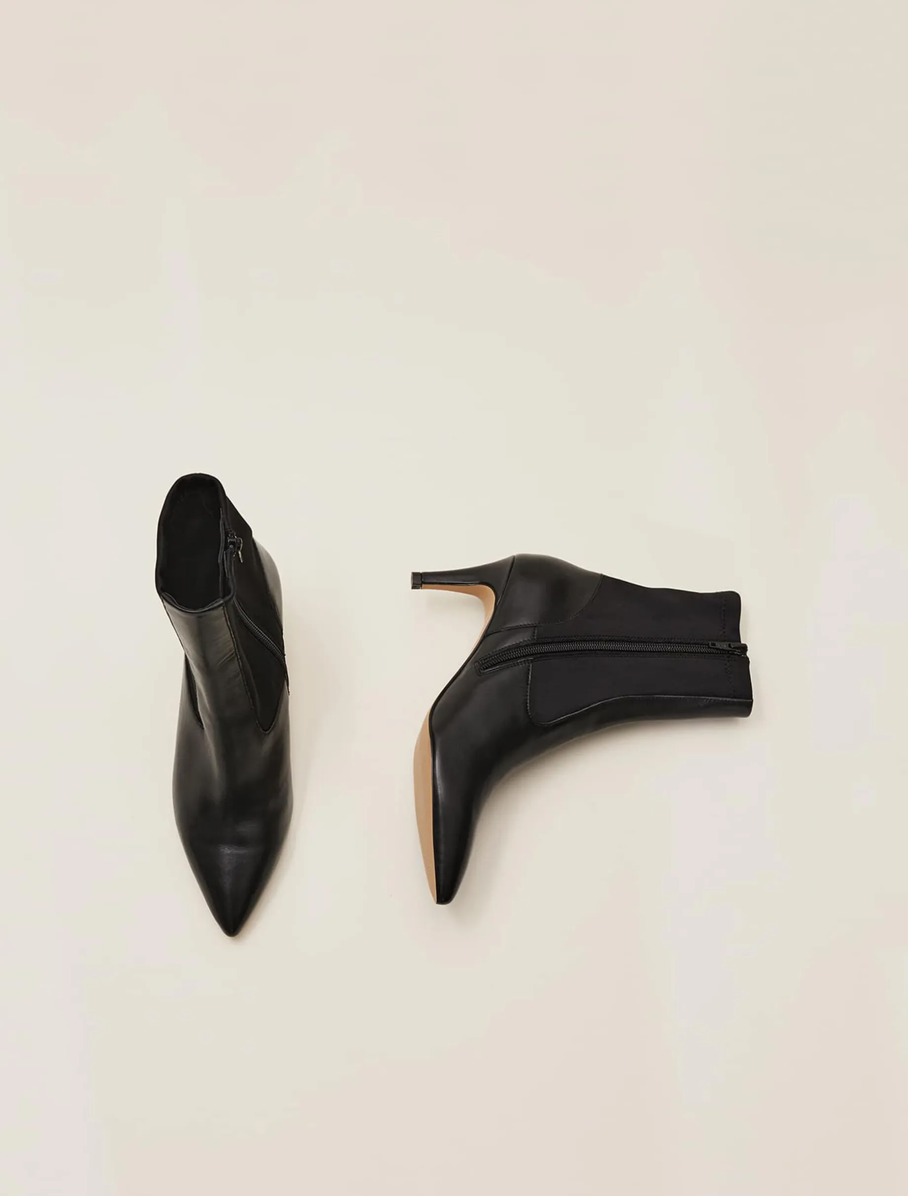Heels^Phase Eight Dolly Leather Sock Boots Black