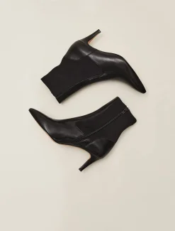 Heels^Phase Eight Dolly Leather Sock Boots Black