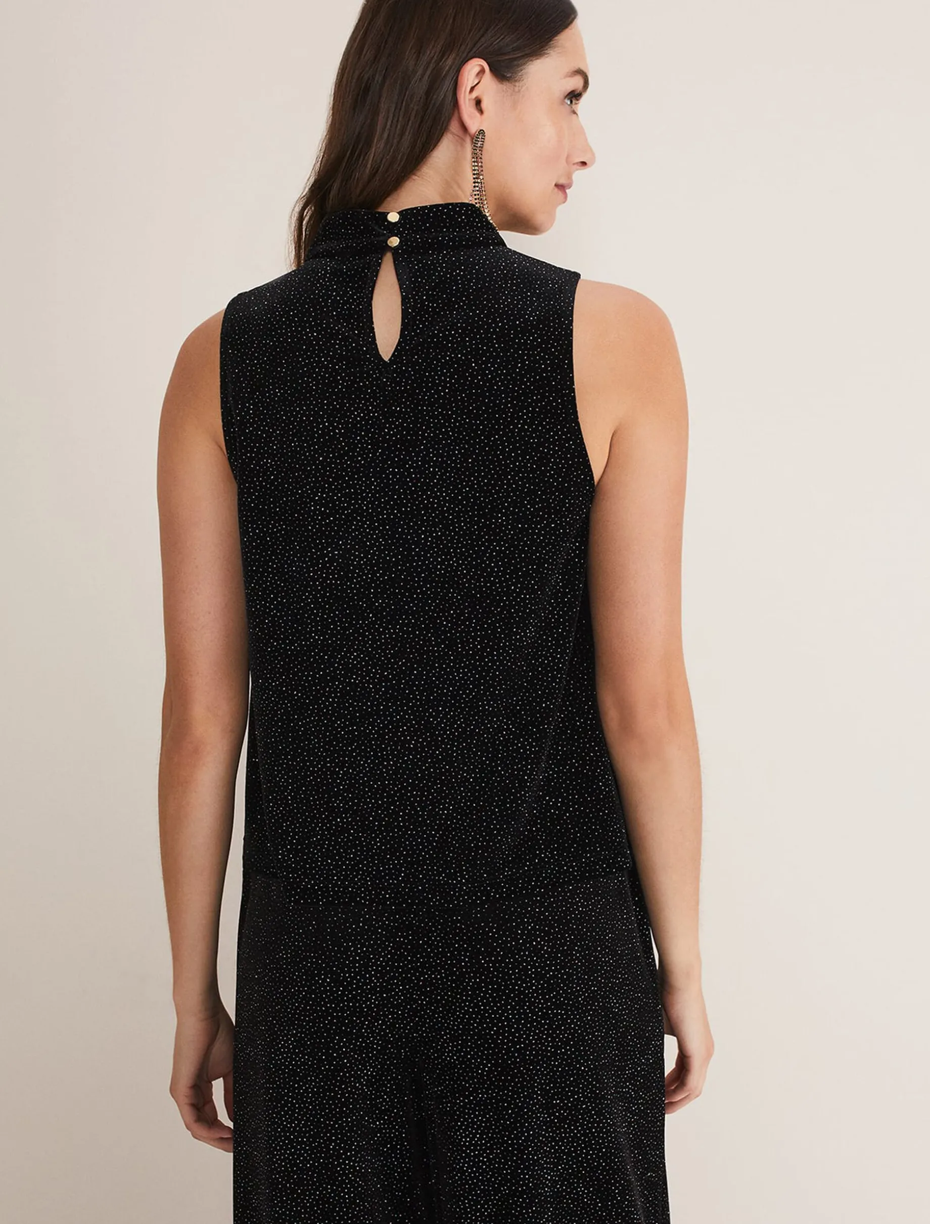 Tops & T-Shirts^Phase Eight Dove Glitter Velvet Top Black/Multi